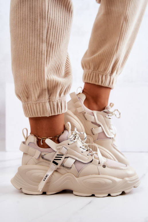 tenisky Tenisky model obuvi GOE JJ2N4082 béžová tenisky Tenisky model obuvi GOE JJ2N4082 béžová