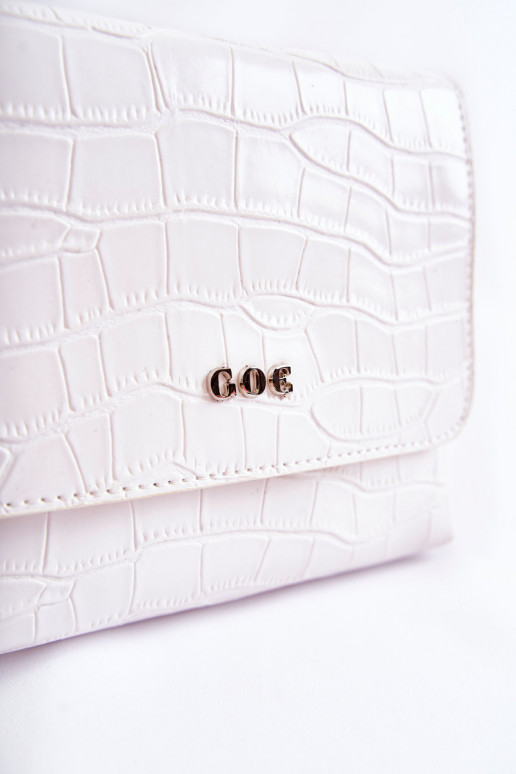 Skórzana Málá kabelka GOE ZNJ035 biely Skórzana Málá kabelka GOE ZNJ035 biely