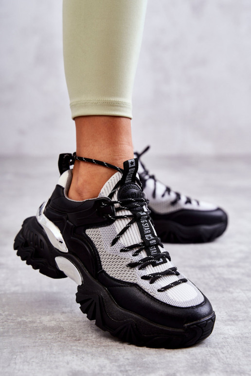 Dámske tenisky Memory Foam System Big Star KK274053 Čierna a-sivá Dámske tenisky Memory Foam System Big Star KK274053 Čierna a-sivá