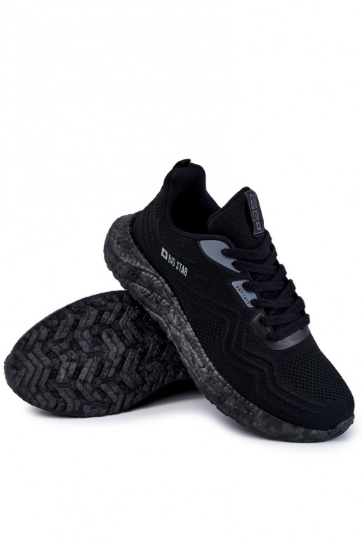 Jednoduché pánske tenisky Big Star KK174018 čierna Jednoduché pánske tenisky Big Star KK174018 čierna