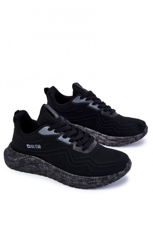 Jednoduché pánske tenisky Big Star KK174018 čierna Jednoduché pánske tenisky Big Star KK174018 čierna