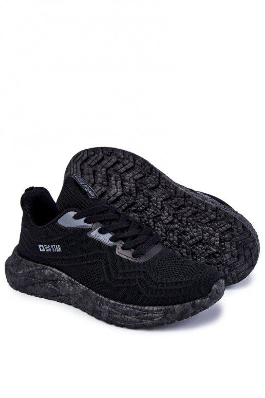 Jednoduché pánske tenisky Big Star KK174018 čierna Jednoduché pánske tenisky Big Star KK174018 čierna