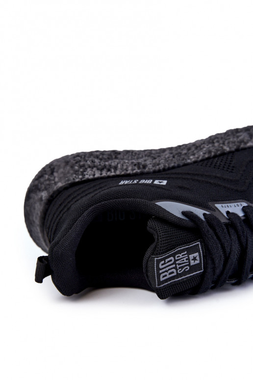 Jednoduché pánske tenisky Big Star KK174018 čierna Jednoduché pánske tenisky Big Star KK174018 čierna