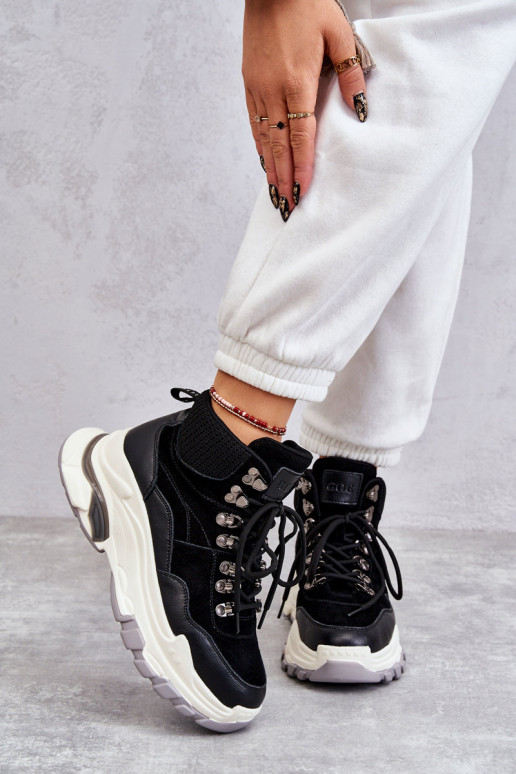 Dámske Vysoká tenisky GOE KK2N4098 čierna Dámske Vysoká tenisky GOE KK2N4098 čierna