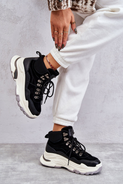 Dámske Vysoká tenisky GOE KK2N4098 čierna Dámske Vysoká tenisky GOE KK2N4098 čierna