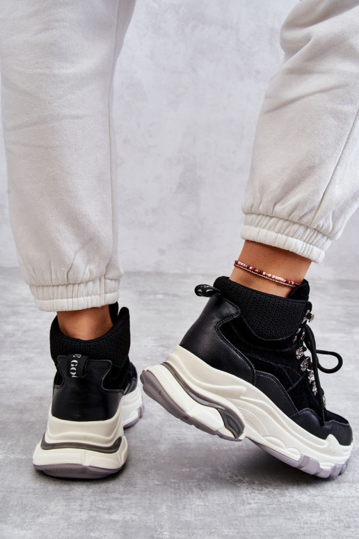 Dámske Vysoká tenisky GOE KK2N4098 čierna Dámske Vysoká tenisky GOE KK2N4098 čierna