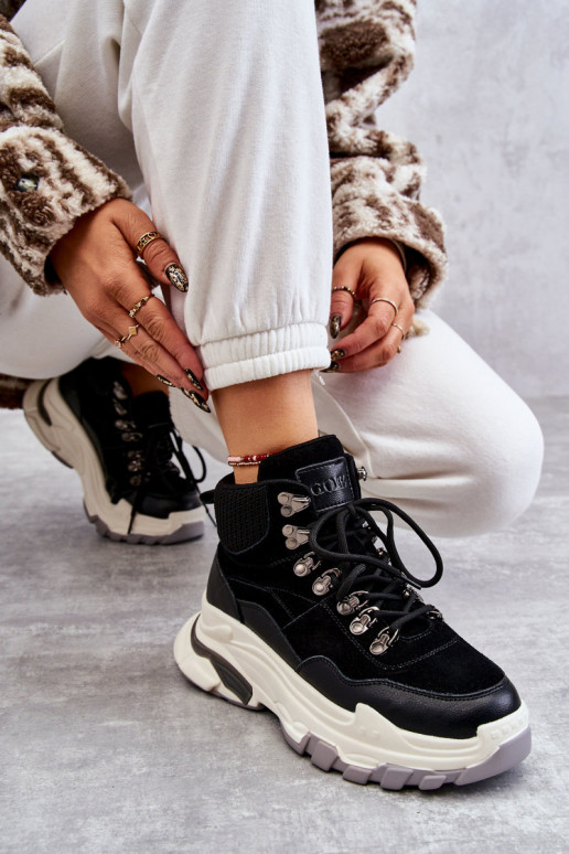 Dámske Vysoká tenisky GOE KK2N4098 čierna Dámske Vysoká tenisky GOE KK2N4098 čierna