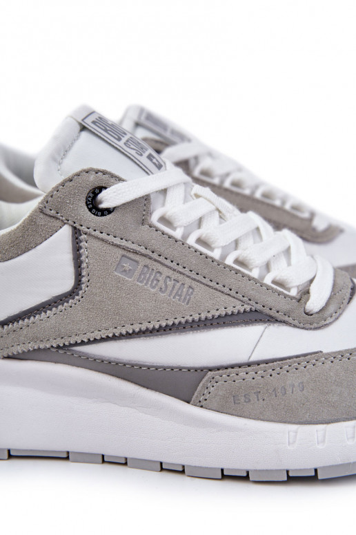 pánske Športový štýl topánky Big Star KK174021 biely-sivá pánske Športový štýl topánky Big Star KK174021 biely-sivá