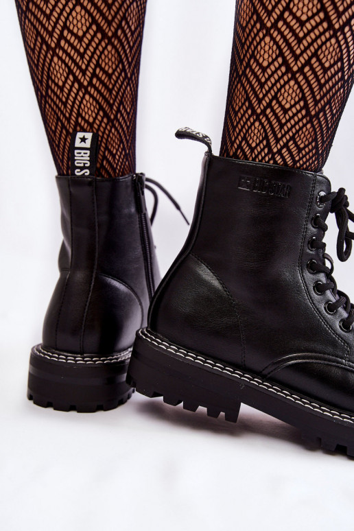 Dámske Čižmy s platformou Big Star KK274538 čierna