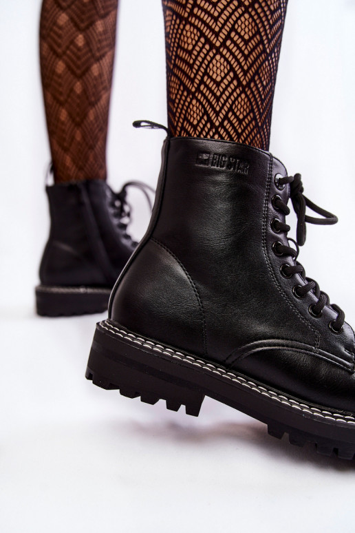 Dámske Čižmy s platformou Big Star KK274538 čierna