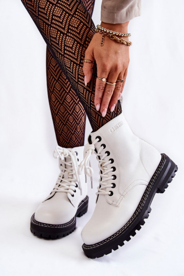 Dámske Čižmy s platformou Big Star KK274539 biela farba 2