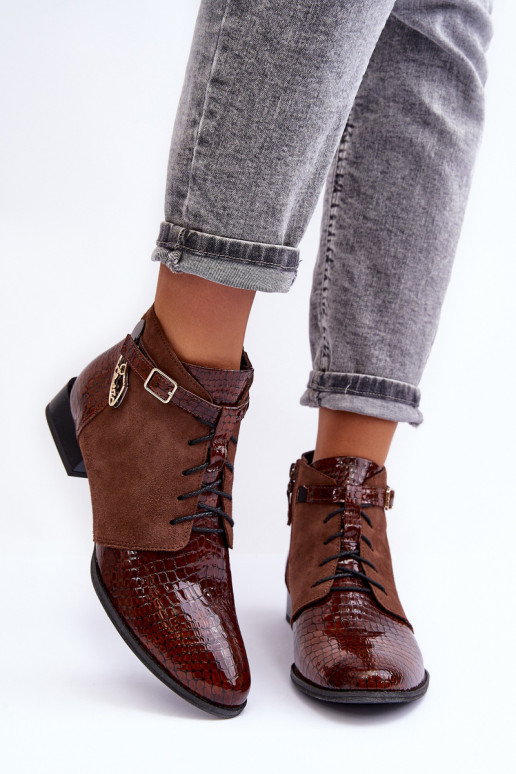 Dámske čižmy Topánky Máciejka 5743A-02 Hnedá farba