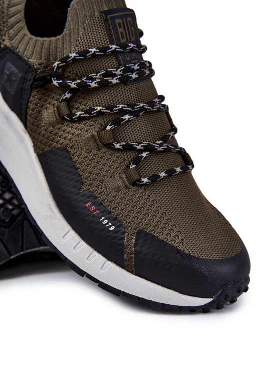 pánske tenisky Big Star KK174014 khaki farby pánske tenisky Big Star KK174014 khaki farby