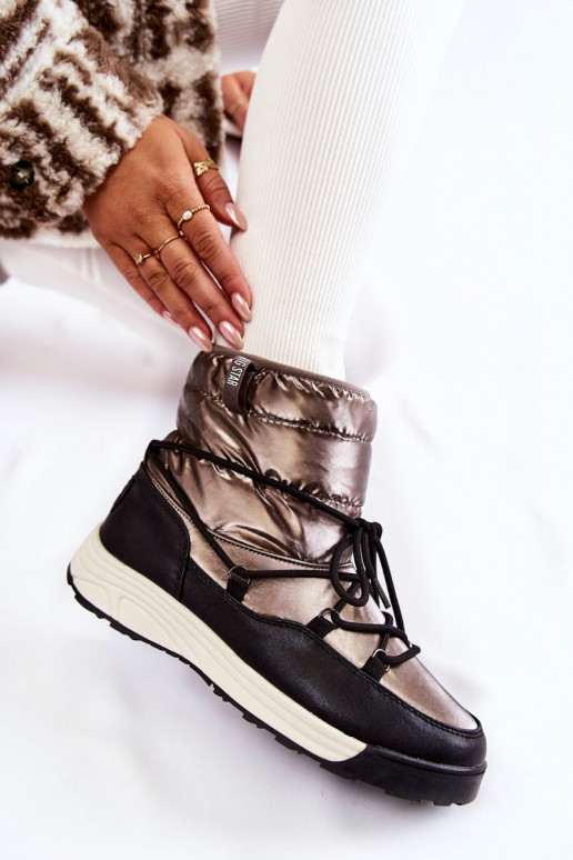 Dámske Snehule Memory Foam Big Star KK274275 šedá-čierna Dámske Snehule Memory Foam Big Star KK274275 šedá-čierna