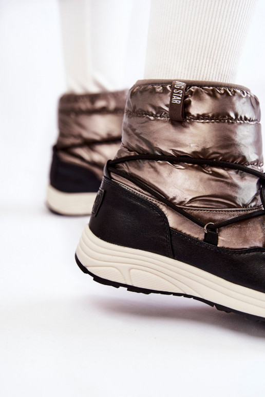 Dámske Snehule Memory Foam Big Star KK274275 šedá-čierna Dámske Snehule Memory Foam Big Star KK274275 šedá-čierna