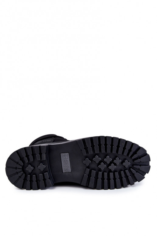pánske Čižmy topánky Memory Foam Big Star KK174206 čierna
