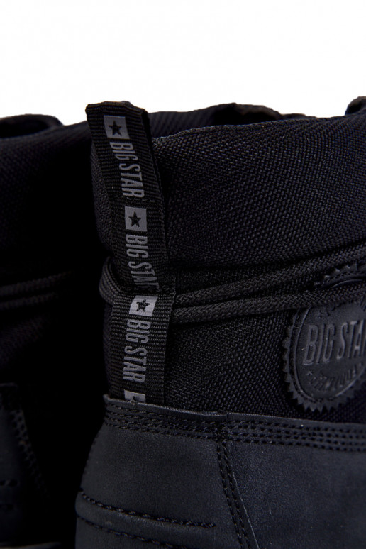 pánske Čižmy topánky Memory Foam Big Star KK174206 čierna
