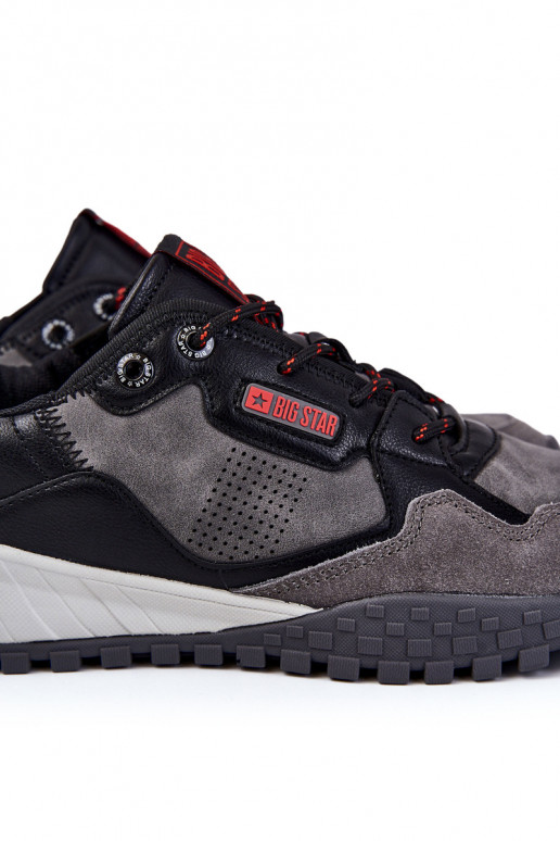 pánske Klasický model tenisky Memory Foam Big Star KK174271 sivá pánske Klasický model tenisky Memory Foam Big Star KK174271 sivá