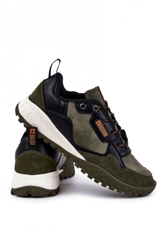 pánske Klasický model tenisky Memory Foam Big Star KK174272 zelená farba pánske Klasický model tenisky Memory Foam Big Star KK174272 zelená farba