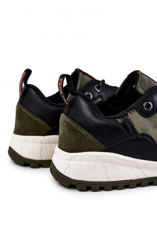 pánske Klasický model tenisky Memory Foam Big Star KK174272 zelená farba pánske Klasický model tenisky Memory Foam Big Star KK174272 zelená farba