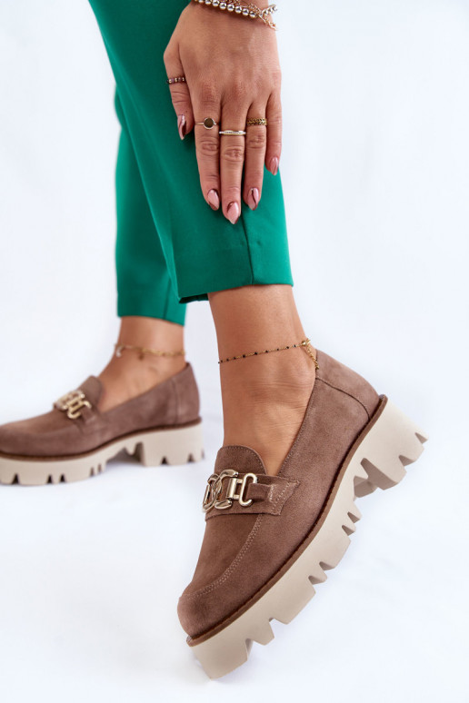 zo semišu topánky s ozdobami Laura Messi 2489 Hnedá farba zo semišu topánky s ozdobami Laura Messi 2489 Hnedá farba