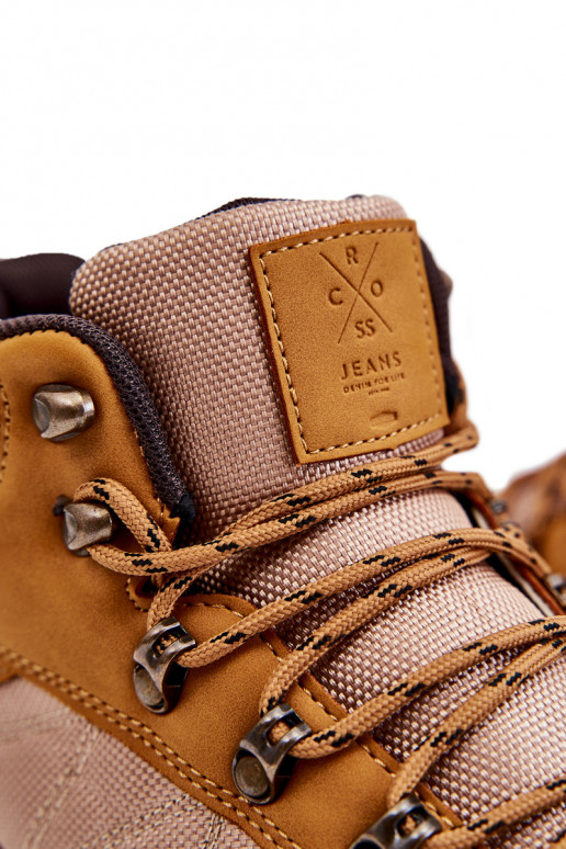 pánske turistické topánky zahriať sa Cross Jeans KK1R4020C Hnedá farba pánske turistické topánky zahriať sa Cross Jeans KK1R4020C Hnedá farba