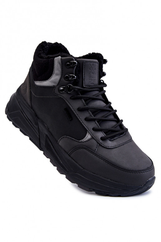 pánske Vyhrievané turistické topánky Cross Jeans KK1R4031C čierna pánske Vyhrievané turistické topánky Cross Jeans KK1R4031C čierna