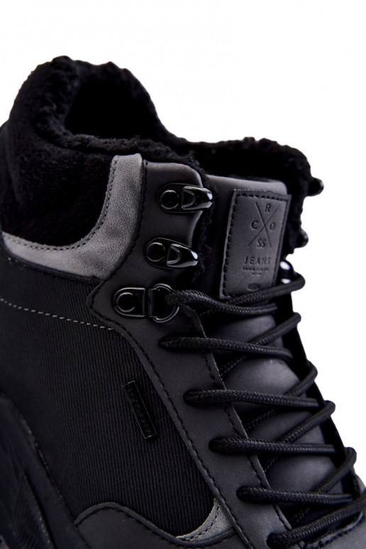 pánske Vyhrievané turistické topánky Cross Jeans KK1R4031C čierna pánske Vyhrievané turistické topánky Cross Jeans KK1R4031C čierna