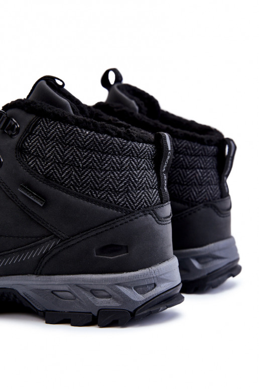 pánske zahriať sa Čižmy turistické topánky Cross Jeans KK1R4022C čierna pánske zahriať sa Čižmy turistické topánky Cross Jeans KK1R4022C čierna