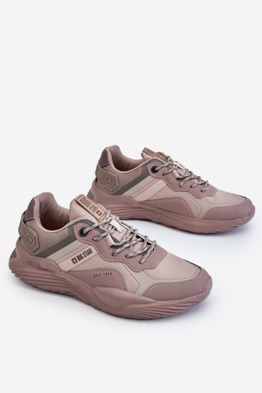 pánske Jednoduché Tenisky model obuvi Memory Foam System Big Star LL174151 béžová pánske Jednoduché Tenisky model obuvi Memory Foam System Big Star LL174151 béžová