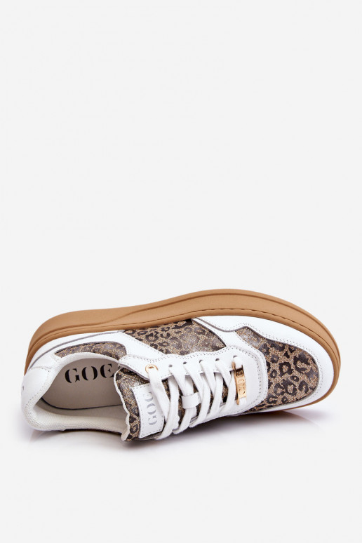 Dámske Pohodlné tenisky GOE LL2N4052 biely-béžová Dámske Pohodlné tenisky GOE LL2N4052 biely-béžová