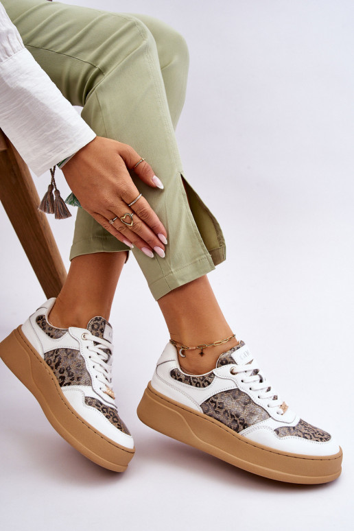 Dámske Pohodlné tenisky GOE LL2N4052 biely-béžová Dámske Pohodlné tenisky GOE LL2N4052 biely-béžová