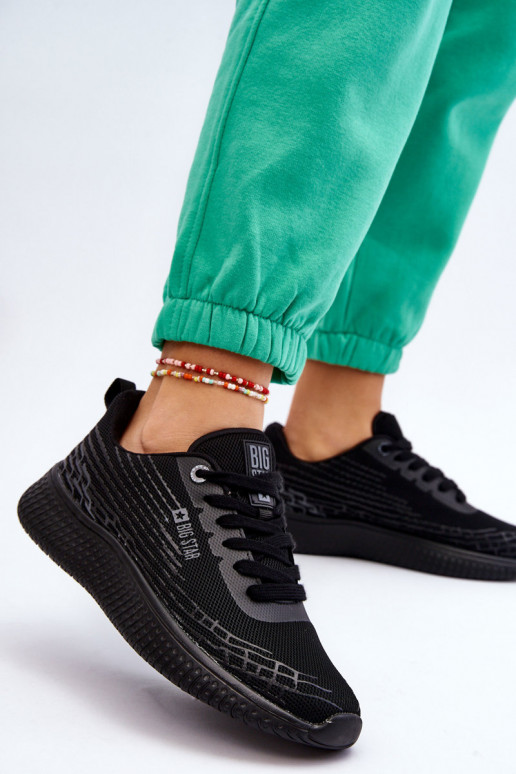 Dámske Sieťovina tenisky Memory Foam System Big Star LL274662 čierna Dámske Sieťovina tenisky Memory Foam System Big Star LL274662 čierna