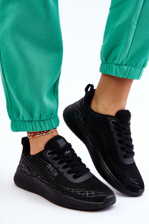 Dámske Sieťovina tenisky Memory Foam System Big Star LL274662 čierna Dámske Sieťovina tenisky Memory Foam System Big Star LL274662 čierna