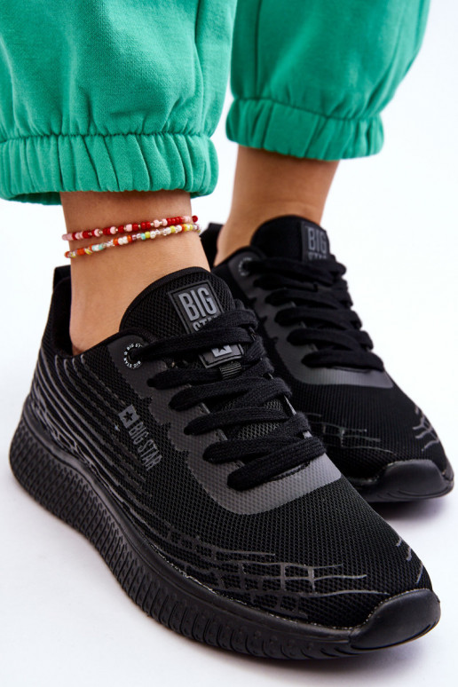 Dámske Sieťovina tenisky Memory Foam System Big Star LL274662 čierna Dámske Sieťovina tenisky Memory Foam System Big Star LL274662 čierna