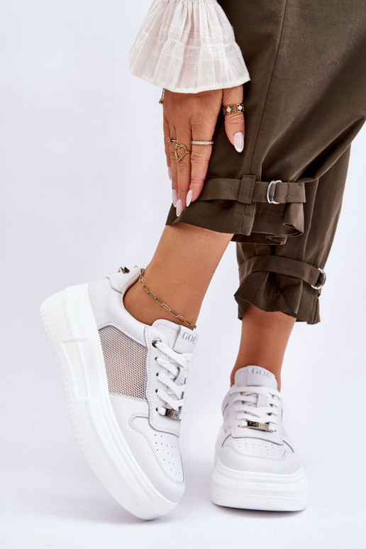 Dámske Klasický model tenisky GOE LL2N4060 biela farba Dámske Klasický model tenisky GOE LL2N4060 biela farba