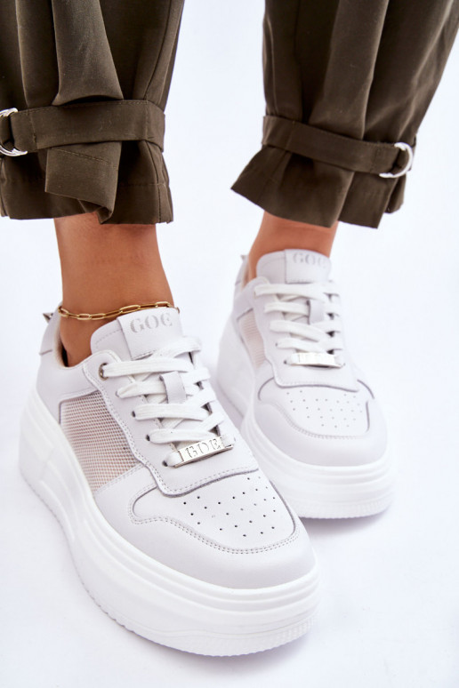 Dámske Klasický model tenisky GOE LL2N4060 biela farba Dámske Klasický model tenisky GOE LL2N4060 biela farba