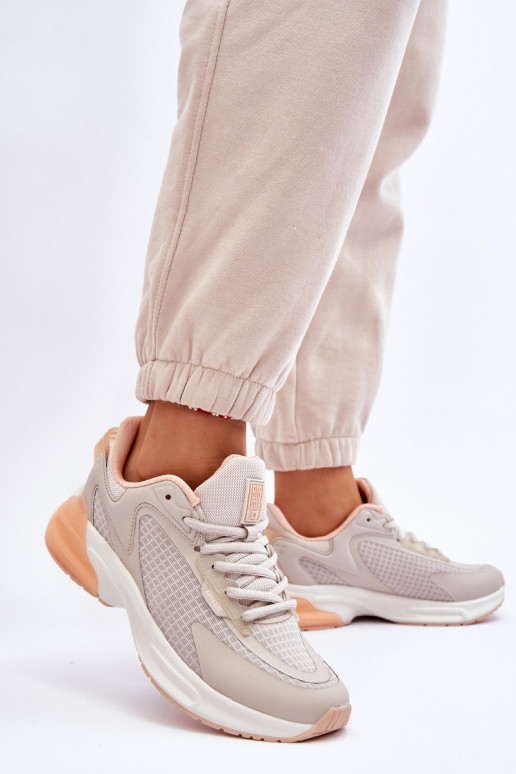 Pohodlné tenisky Memory Foam System Big Star LL274336 béžová Pohodlné tenisky Memory Foam System Big Star LL274336 béžová