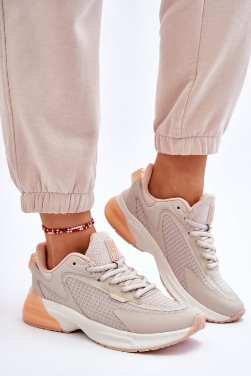 Pohodlné tenisky Memory Foam System Big Star LL274336 béžová Pohodlné tenisky Memory Foam System Big Star LL274336 béžová