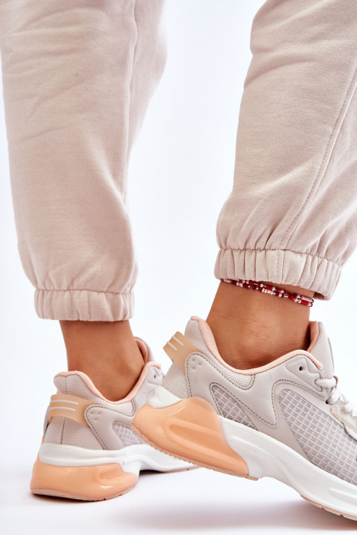 Pohodlné tenisky Memory Foam System Big Star LL274336 béžová Pohodlné tenisky Memory Foam System Big Star LL274336 béžová