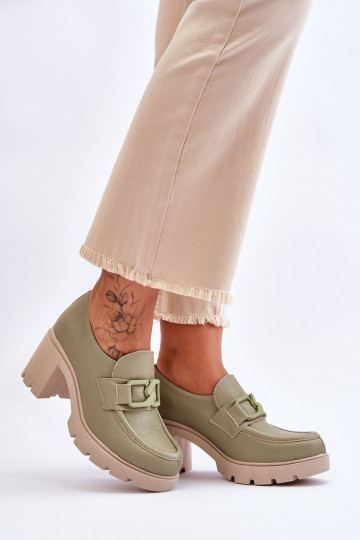 Elegantný štýl topánky s podpätkami s ozdobami zelená farba Lemar Harmell 2