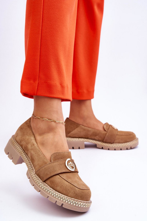 Elegantný štýl Semišové mokasíny béžová Laverne