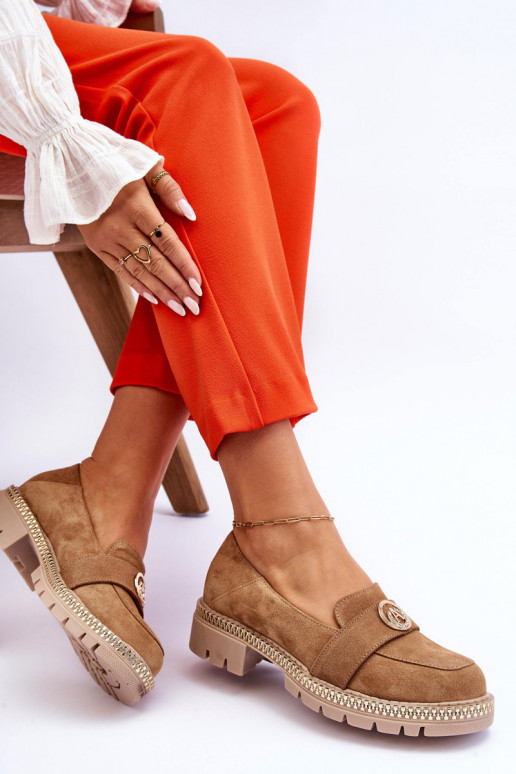 Elegantný štýl Semišové mokasíny béžová Laverne