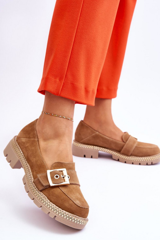 Módne Semišové mokasíny béžová Eloisa Módne Semišové mokasíny béžová Eloisa