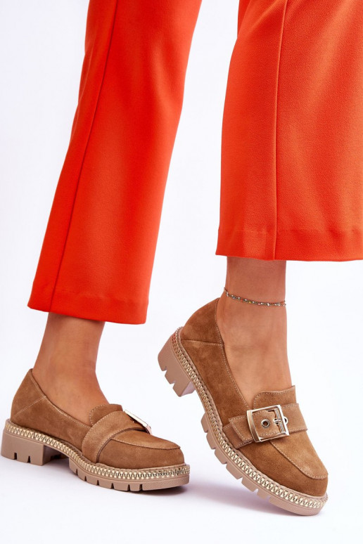 Módne Semišové mokasíny béžová Eloisa Módne Semišové mokasíny béžová Eloisa