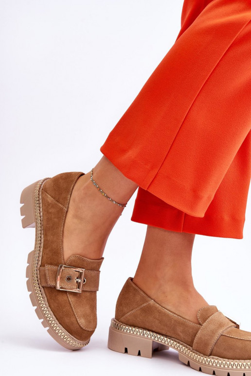 Módne Semišové mokasíny béžová Eloisa Módne Semišové mokasíny béžová Eloisa