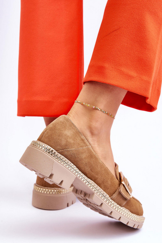 Módne Semišové mokasíny béžová Eloisa Módne Semišové mokasíny béžová Eloisa