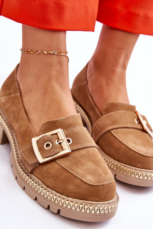 Módne Semišové mokasíny béžová Eloisa Módne Semišové mokasíny béžová Eloisa