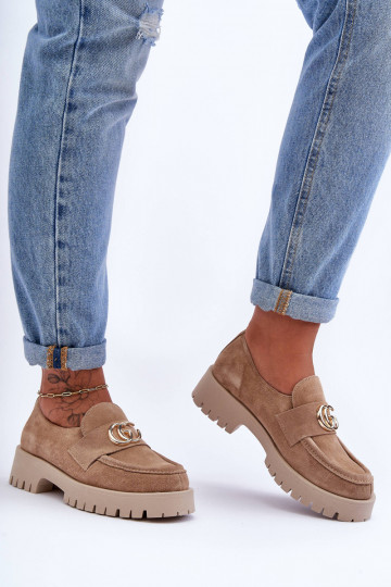 Dámske topánky zo semišu s ozdobami béžová Rosefalls 2