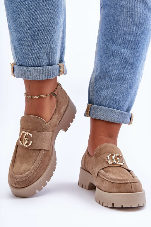 Dámske topánky zo semišu s ozdobami béžová Rosefalls Dámske topánky zo semišu s ozdobami béžová Rosefalls